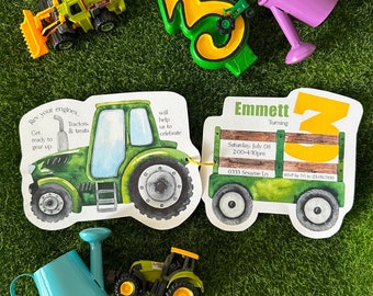 Personalized Tractor Printable Party Invitation