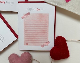 14 Reasons I love You - Valentine’s Day Card