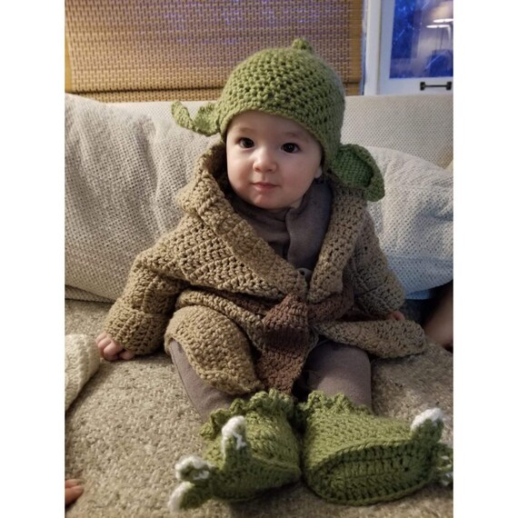 Crochet Bebe Yoda Traje Traje Para Bebes Ninos Ninos Etsy