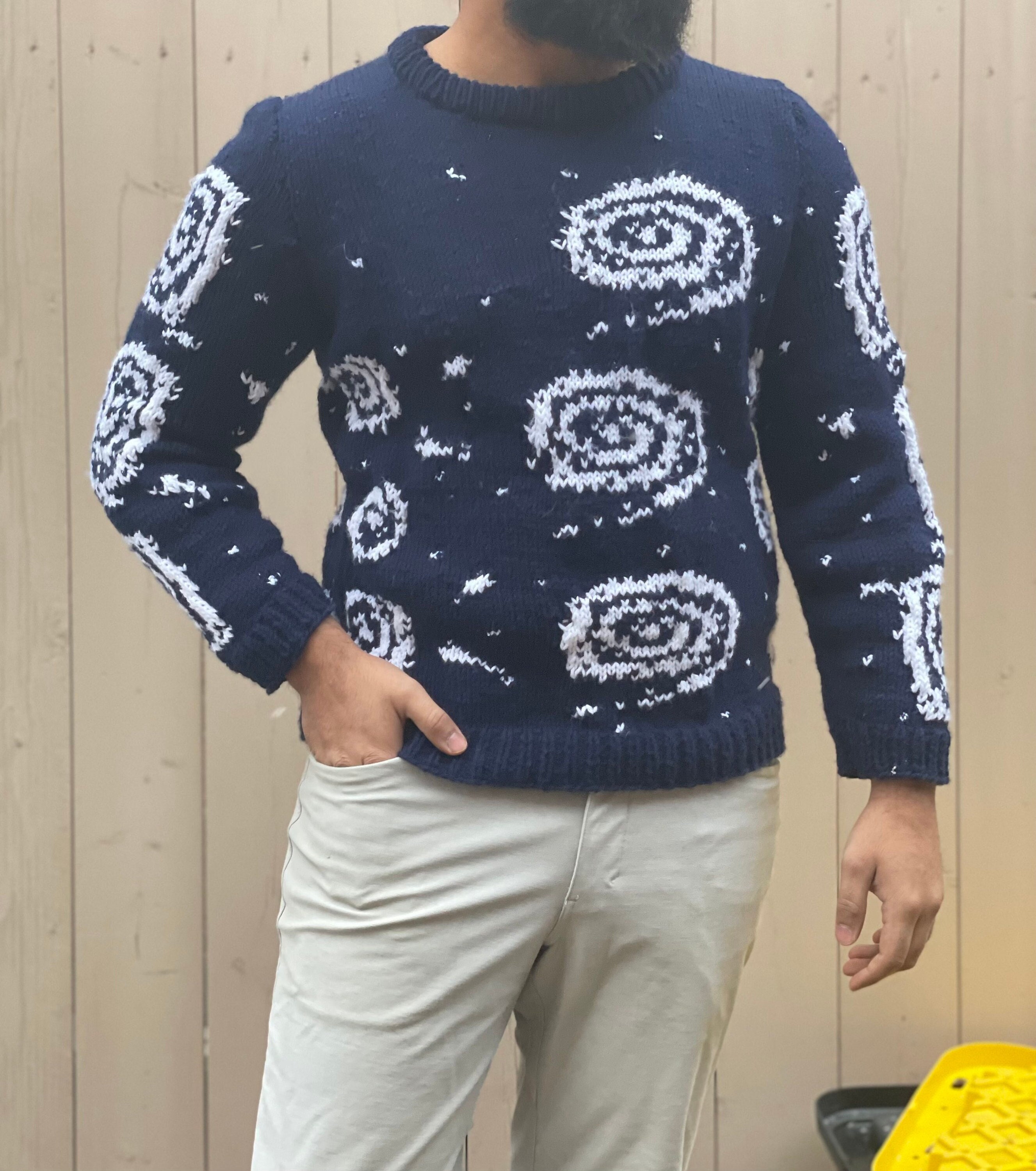 Hand Knitted Galaxy Sweater Eternal Sunshine of the Spotless Mind Movie  Inspired Blue White Customization & Personalization Available - Etsy