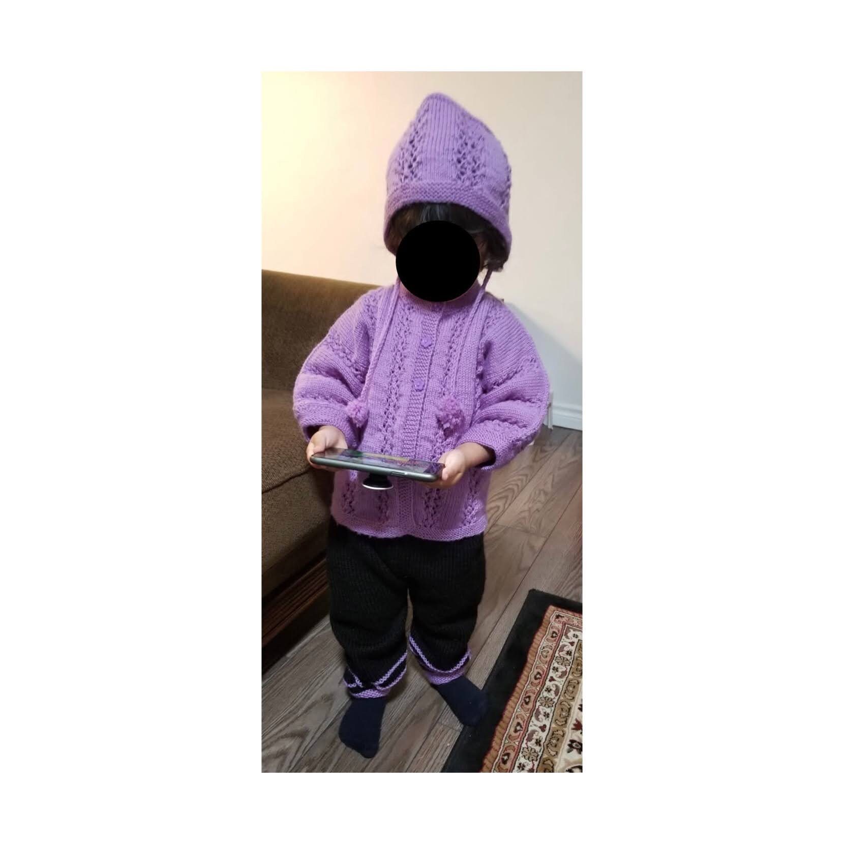 Knitted Baby Pajama Set Handmade 3 