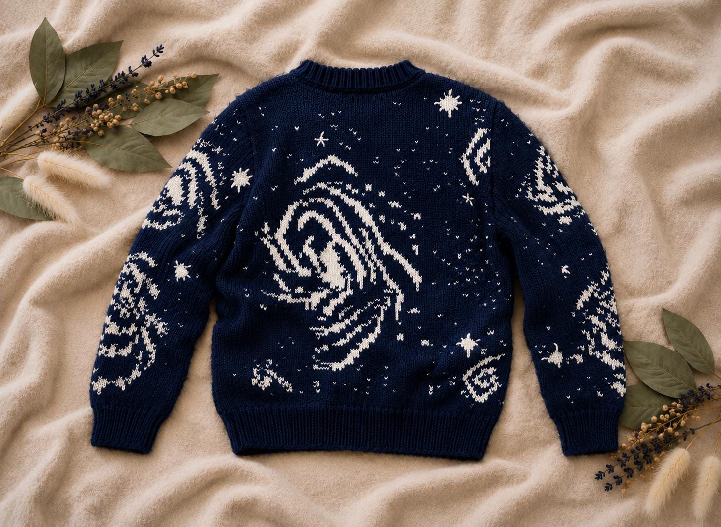Hand Knitted Galaxy Sweater – Eternal Sunshine of the Spotless 