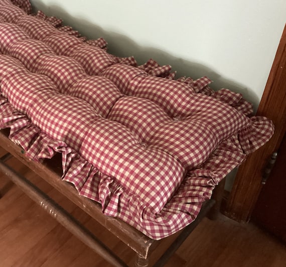 Bench Cushion Tufted With Ruffle Etsy