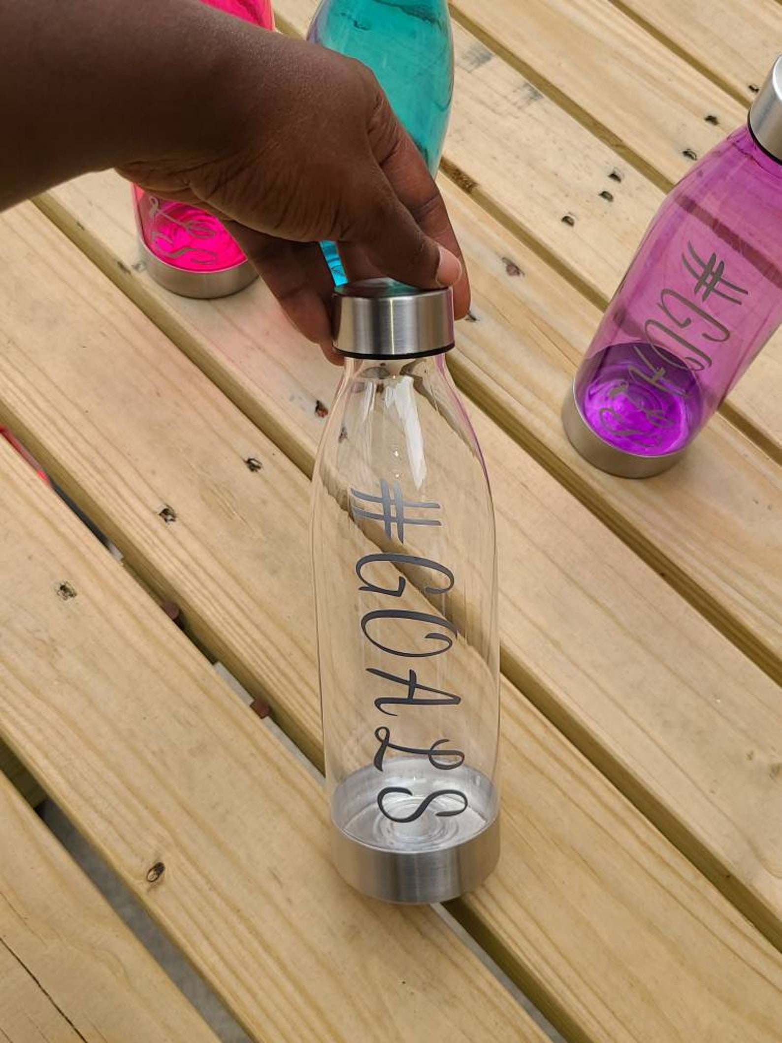 Goals 22oz Hydrating Water Bottle Etsy