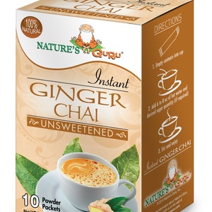 Ginger Chai Latte I Instant Tea Mix I Nature's Guru image 2
