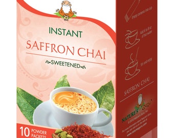 Chai Latte con azafrán | Mezcla de té instantáneo | Nature's Guru