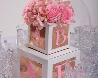 Baby Blocks Centerpiece Etsy