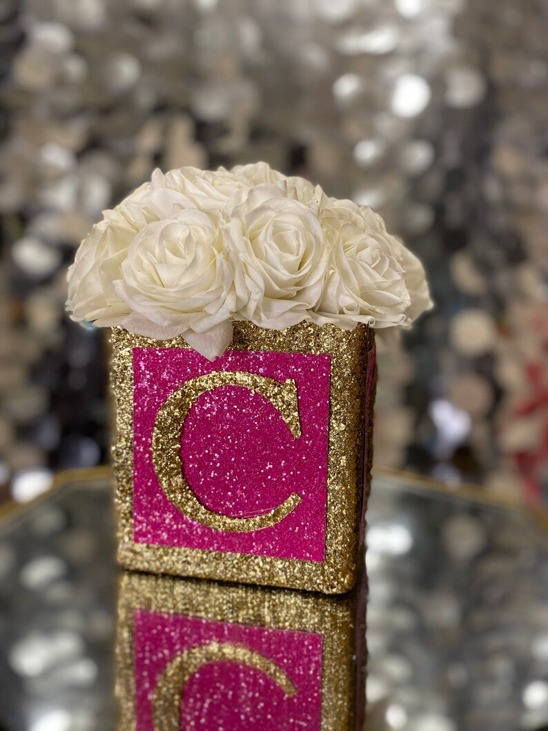 Silver Baby Shower Decorations Jumbo Baby Block Letter Etsy