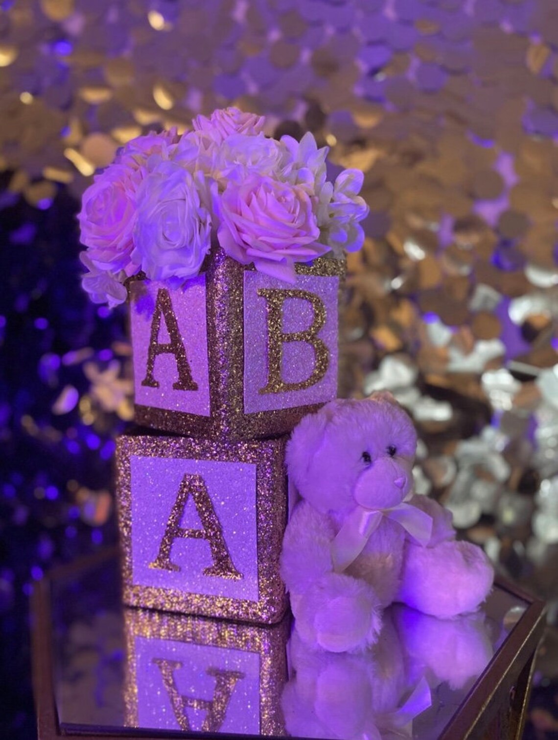 Royal Blue Baby Shower Decorations Jumbo Baby Block Letter Etsy