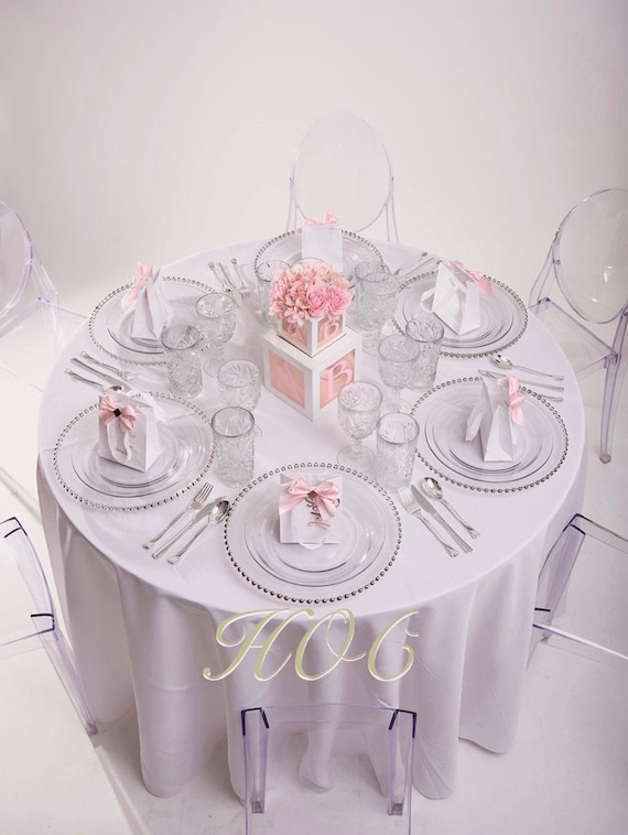 Baby shower round table decorations sales