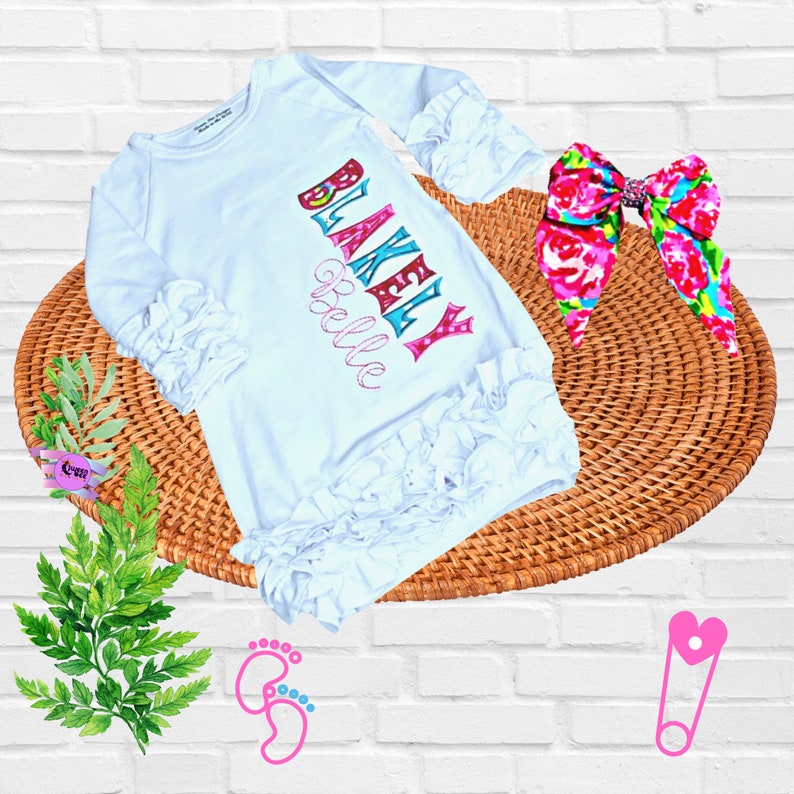 personalized-embroidered-newborn-gown-embroidered-applique-etsy