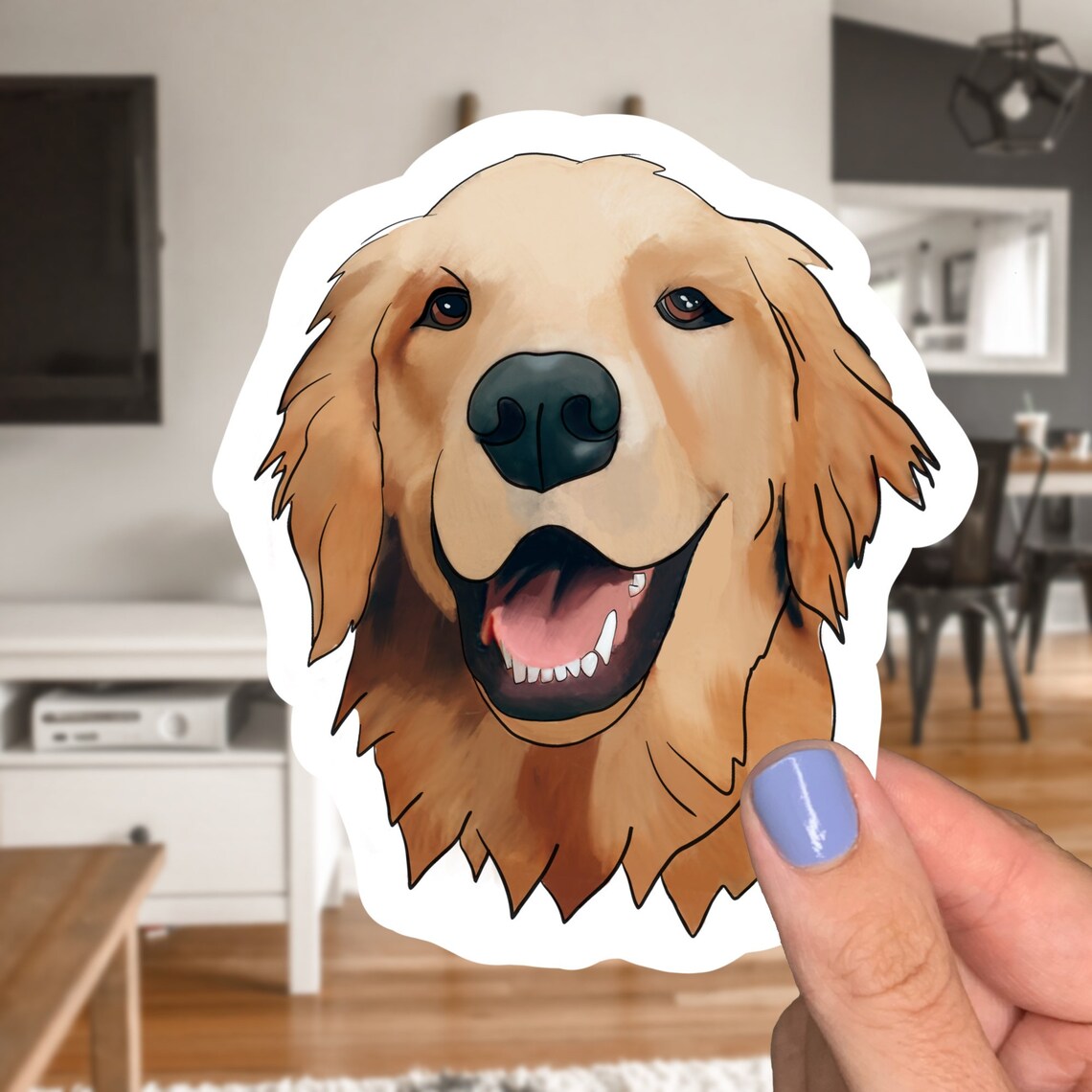 Golden Retriever Sticker for Laptops Notebooks and Etsy
