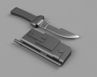 Nóż myśliwski 3D Pilniki