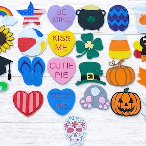 Interchangeable Welcome Sign Attachments, Welcome Porch Sign Attachments, Home Sign Interchangeables, Seasonal Decor, 3-D & 2-D Attachments