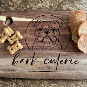 Personalized Dog Treat Board, Laser Engraved Bark-cuterie Serving Tray, Custom Pet Gift
