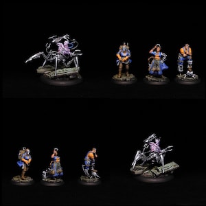 Malifaux Howard Langston and 3 Steamfitters: professionally painted