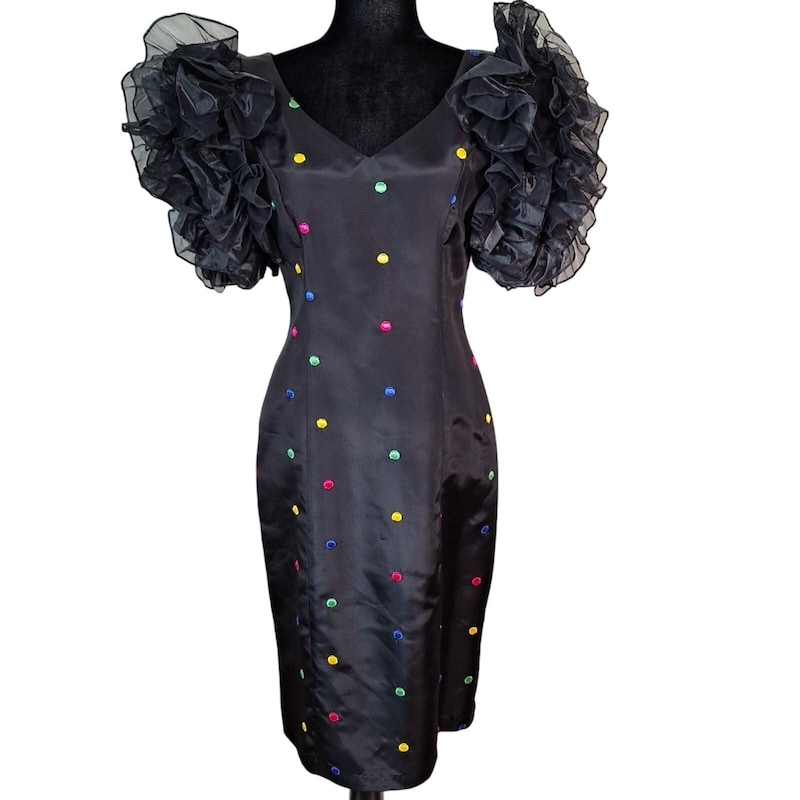 80s Sparkle Cocktail Dress Costume main image 1