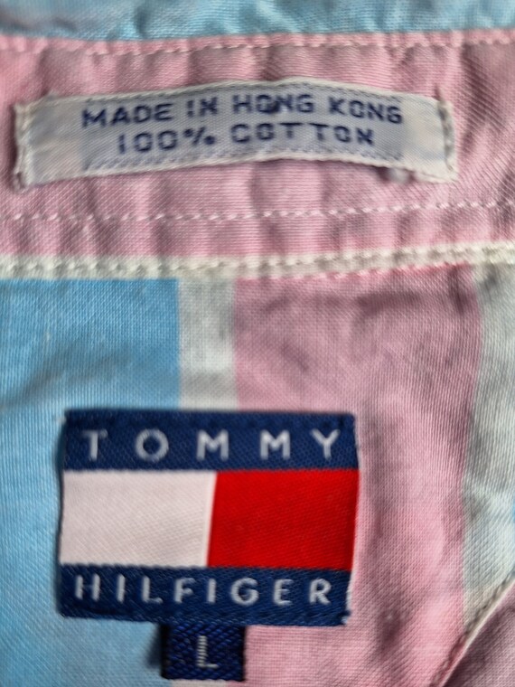 Vintage 90s Tommy Hilfiger Stiped Button Down Shi… - image 5