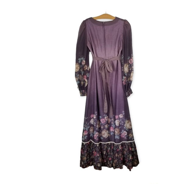 Vintage 70s Shelly's Tall Girls Purple Prairie Dr… - image 2