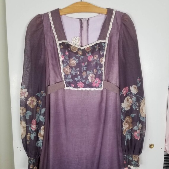 Vintage 70s Shelly's Tall Girls Purple Prairie Dr… - image 5
