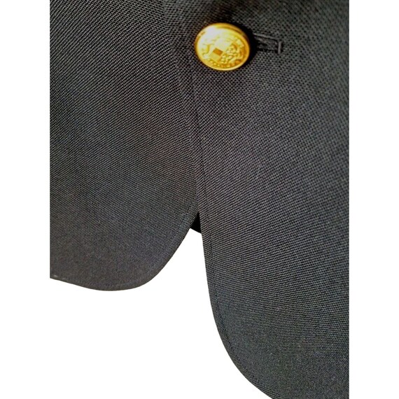 Vintage 70s 80s Black Gold Button Blazer, Nautica… - image 2