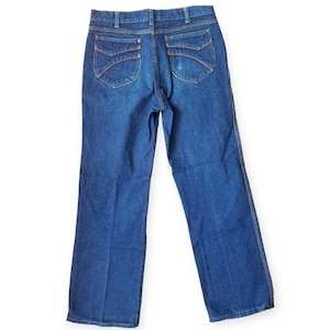 Vintage 70s/80s Gap Jeans, Straight leg, Dark Wash, All Cotton Denim 32x29