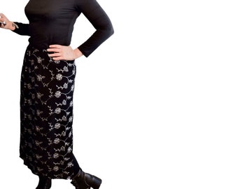 pink long skirt