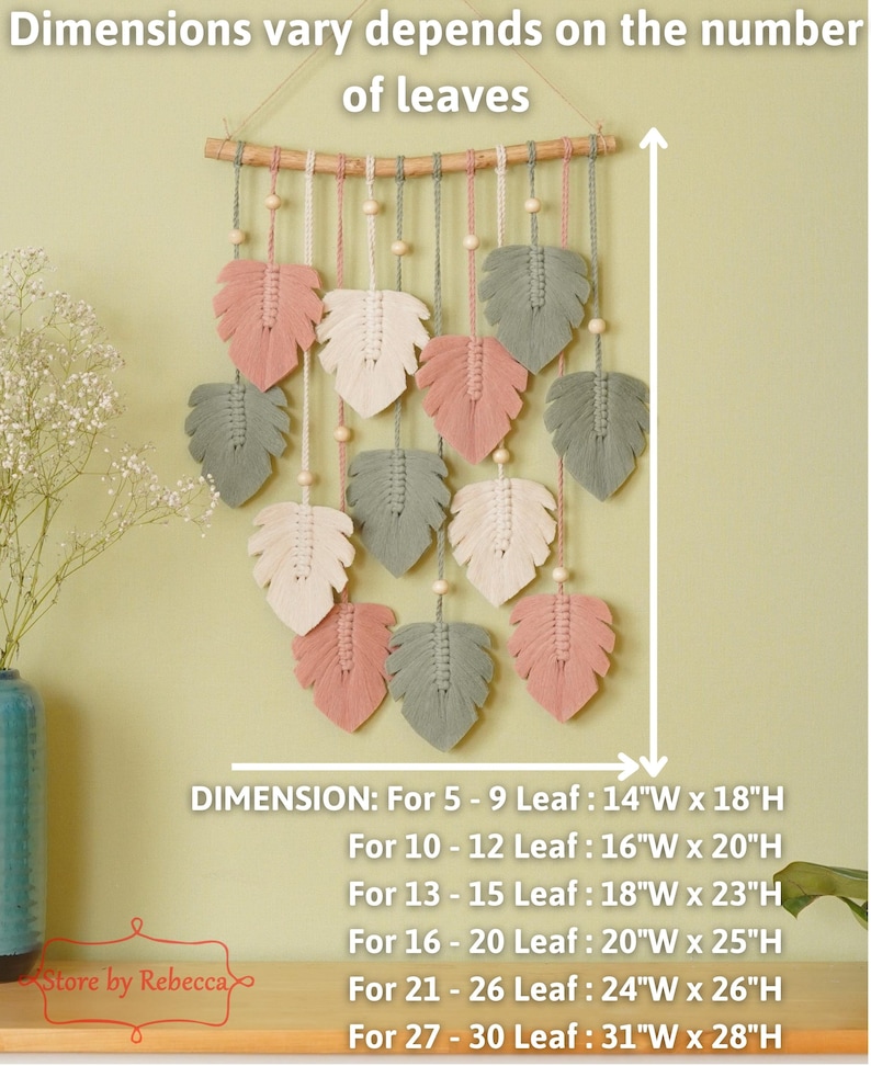 Leaves Wall Hanging Aesthetic Room Decor Wall Art for - Etsy