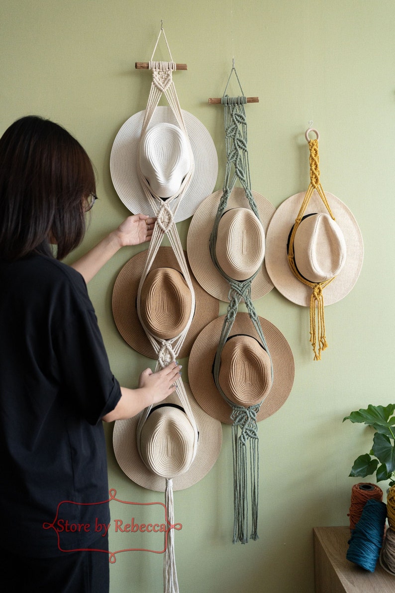 Farmhouse Hat Hanger Hat Wall Decor Straw Hat Rack New Home Etsy