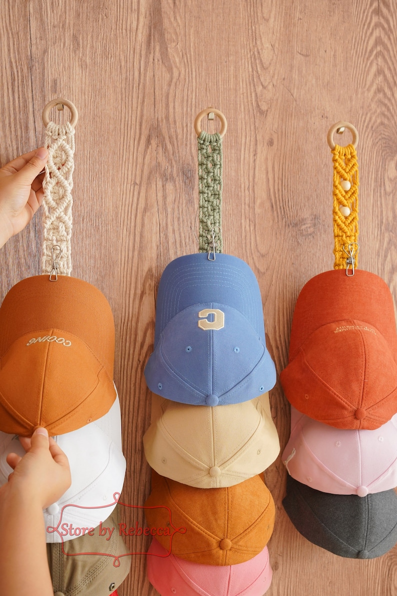 Cap Rack Macrame Cap Display Baseball Cap Holder Gifts for Etsy Australia