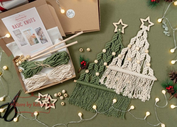 Macrame Árbol de Navidad DIY KIT Decoración de la Estrella De - Etsy México Macrame Árbol de Navidad DIY KIT Decoración de la Estrella De - Etsy México