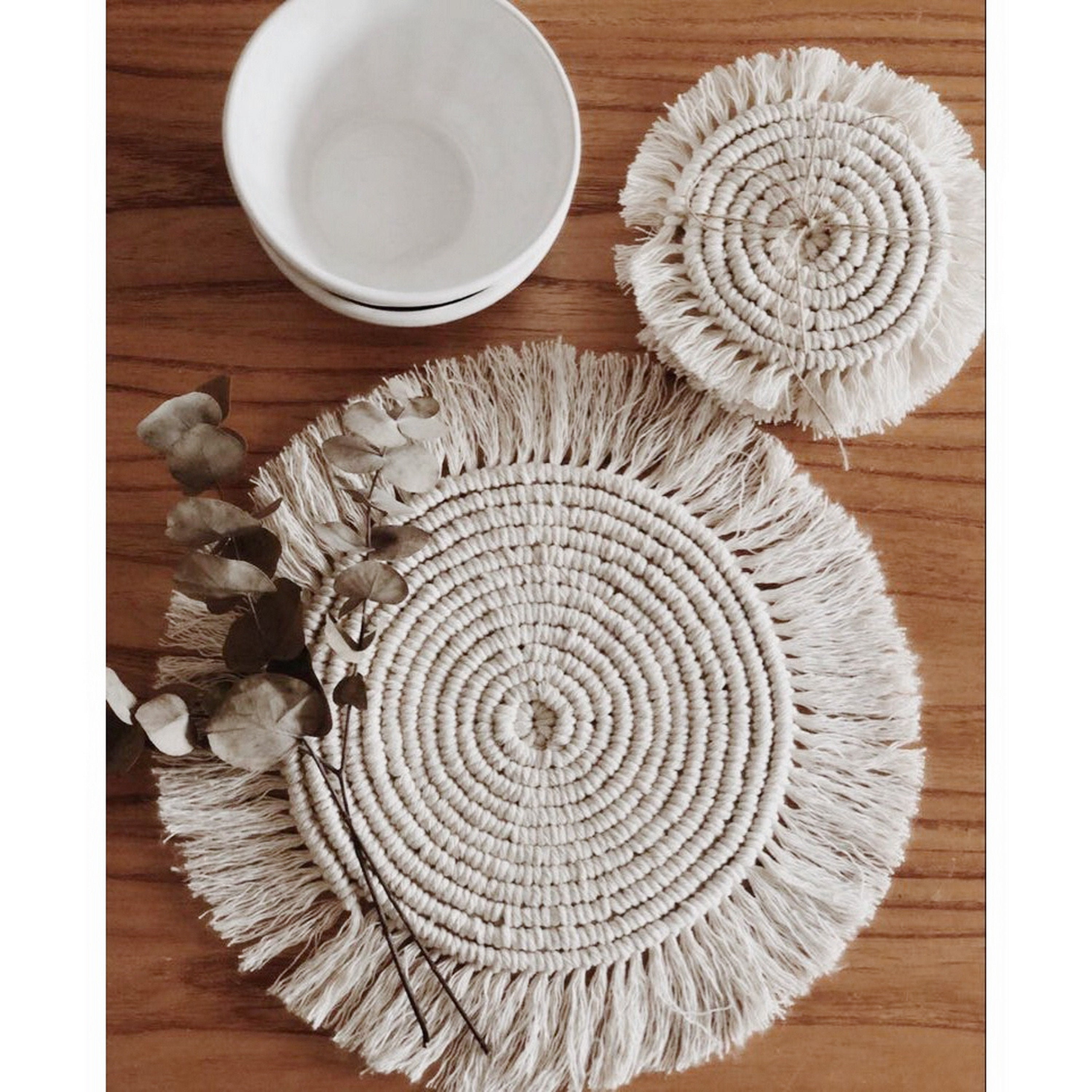 Boho Placemats More Colors Placemats Sets Macrame Placemat Etsy