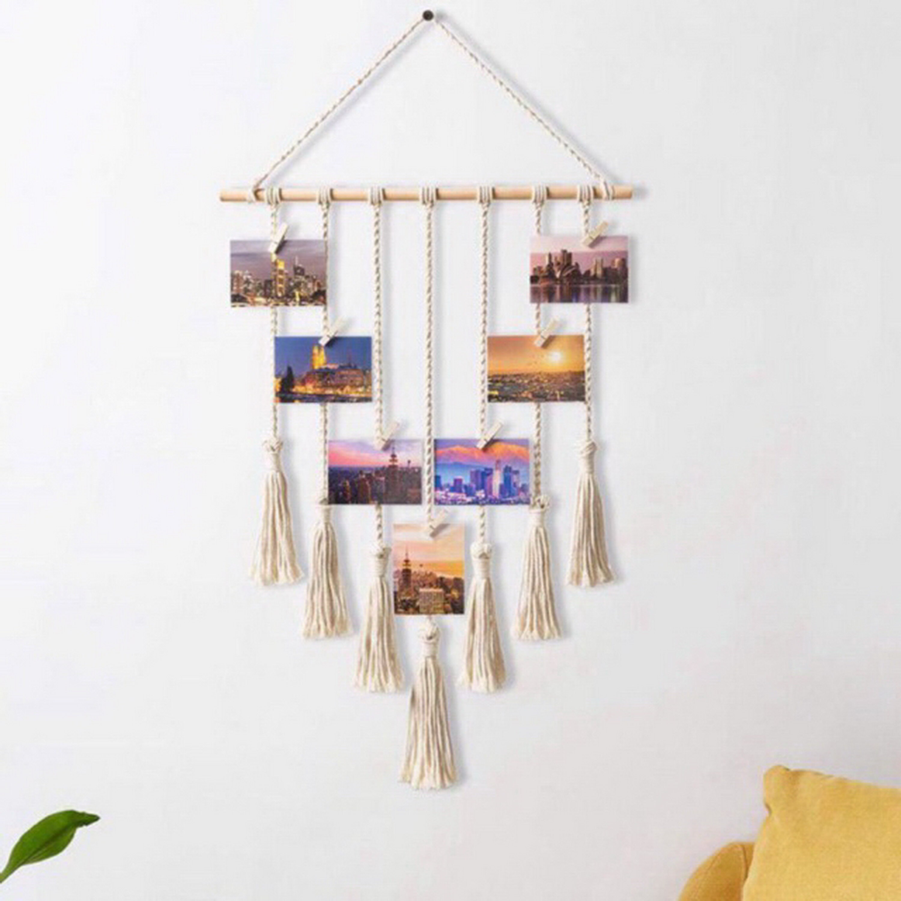 Macrame Photo Hanger Wall Photo Holder Instax Photo Display Etsy