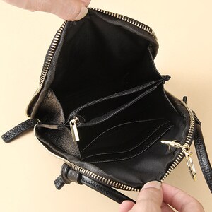 7 Colors Genuine Leather Crossbody Phone Bags,Women Small Shoulder Bags,Lady Mobile Phone Bag image 3