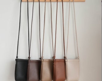 8 Colors Leather Crossbody Phone Bags,Vegan Leather Bag,Women Small Shoulder Bags,Lady Mobile Phone Bag