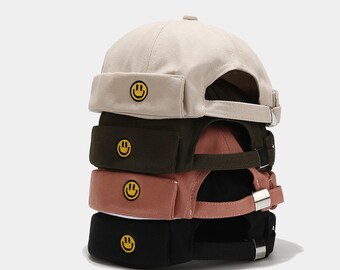 Berretto docker berretto senza tesa in 5 colori, cappello da marinaio, berretti docker retrò con polsini arrotolati, cappelli portuali regolabili