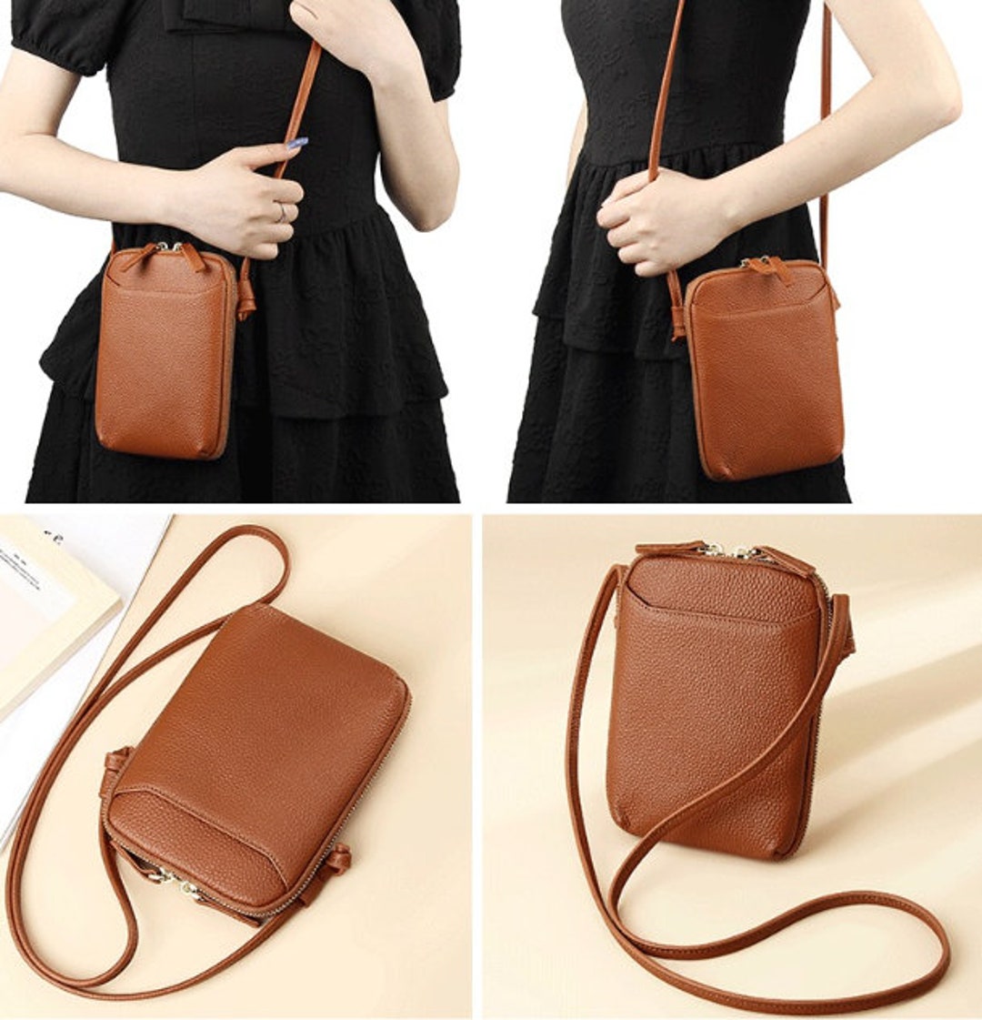 7 Colors Genuine Leather Crossbody Phone Bags,women Small Shoulder Bags ...