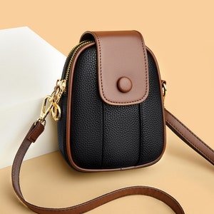 6 Colors Leather Crossbody Phone Bags,High Quality Cell Phone Bag,Women Small Shoulder Bags,Lady Mobile Phone Bag