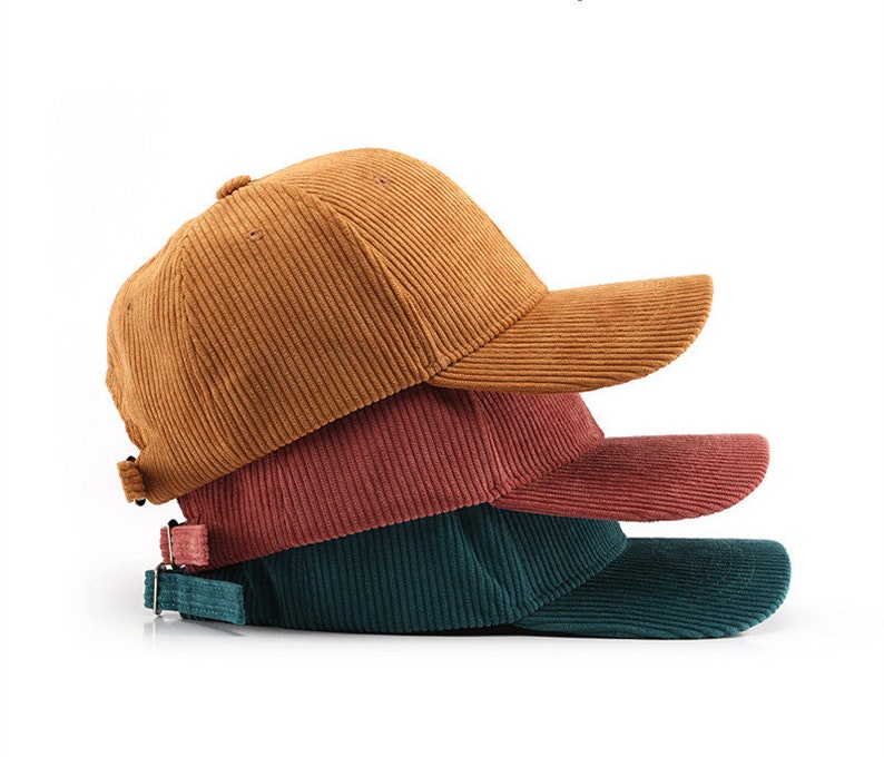 Chapeaux tendance en velours côtelé, 14 couleurs, casquette de baseball, chapeau d'extérieur décontracté, chapeau de voyage unisexe image 1