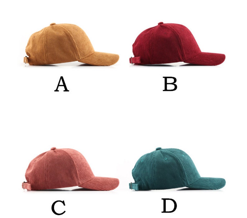 Chapeaux tendance en velours côtelé, 14 couleurs, casquette de baseball, chapeau d'extérieur décontracté, chapeau de voyage unisexe image 7