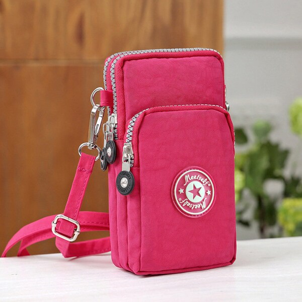 8 Colors Canvas Crossbody Phone Bags,Solid Color Canvas Bag,Women Small Shoulder Bags,Lady Mobile Phone Bag