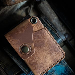 Nomad wallet.hand crafted wallet, handmade leather accessory, artisan wallet, leather goods handmade, hand stitched wallet, cow hide leather