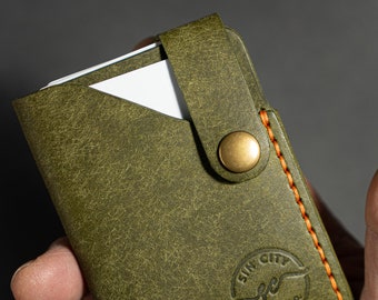 Cartera de cuero minimalista hecha a mano Opus