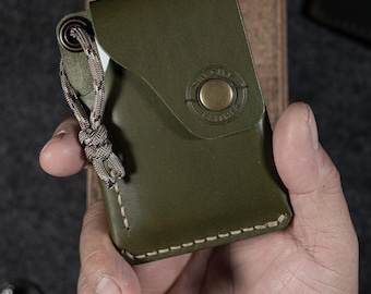 De Nomade v2. Minimalistische lederen portemonnee uit één stuk. slanke portemonnee, edc portemonnee