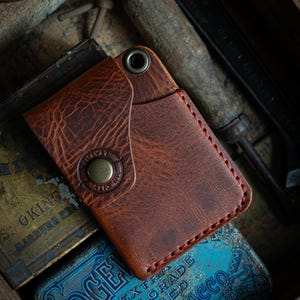 Le nomade. Accessoire en cuir, cadeau fait main, articles artisanaux en cuir, portefeuille en cuir, accessoires de transport de tous les jours, cadeau de fête des pères