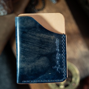 Cartera Wicked.slim, cartera hecha a mano para hombre, cartera unisex, cartera cosida a mano, cartera hecha a medida, cartera de cuero personalizada