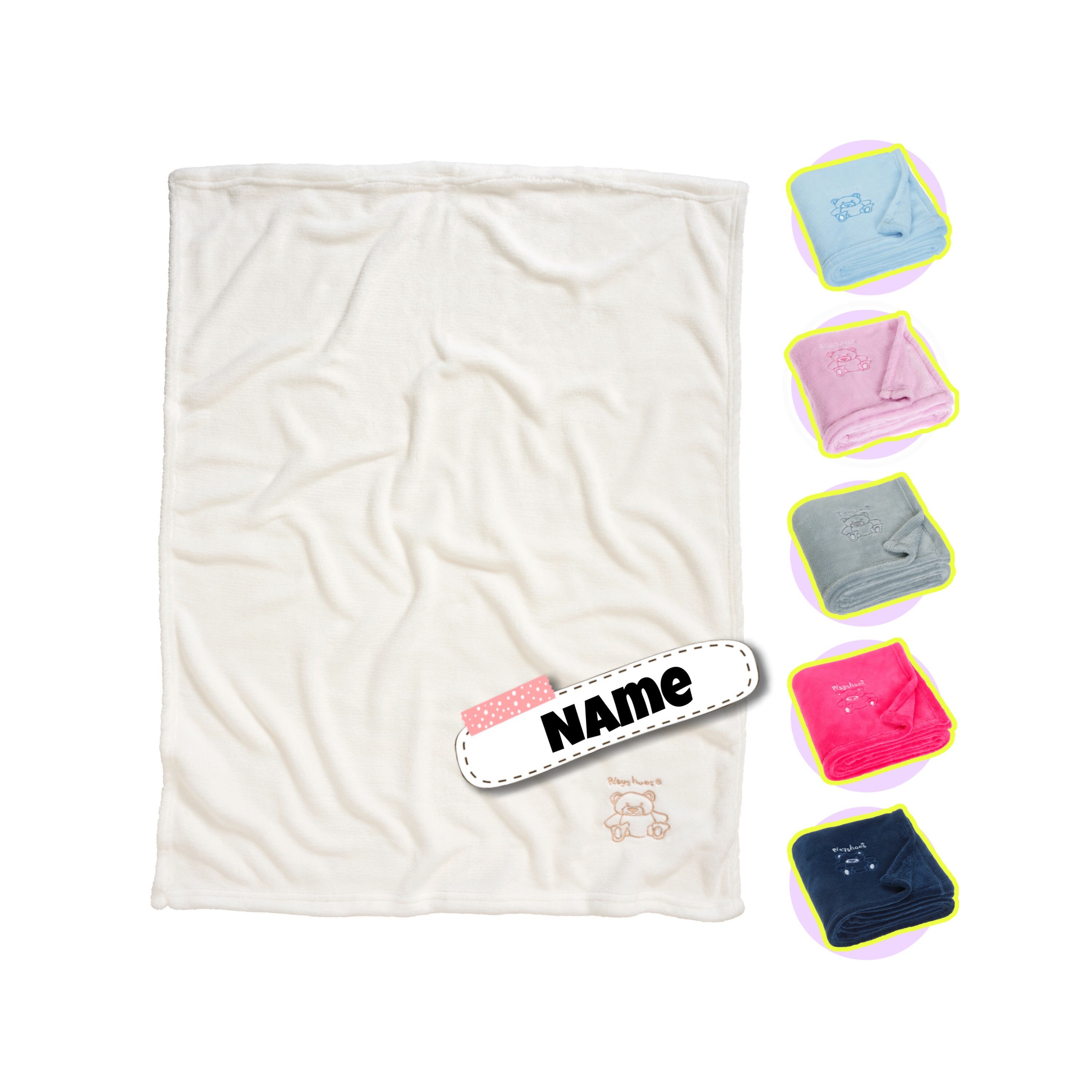 Super Weich Warm,Decke für Baby Colorful Babydecke Micro Plüsch Fleecedecke Beige, 50 x 70 cm 
