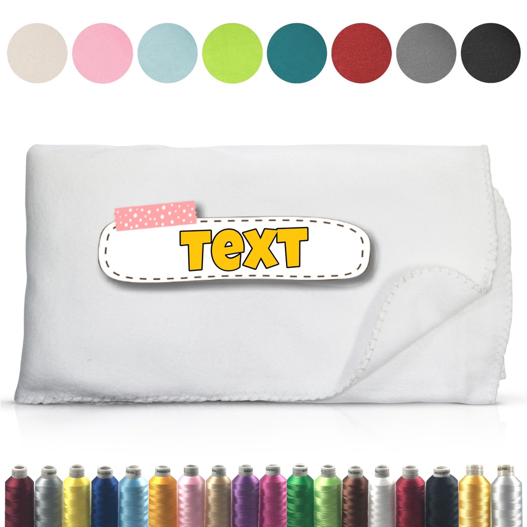 Kuscheldecke mit Text Sommerdecke personalisiert Decke bestickt