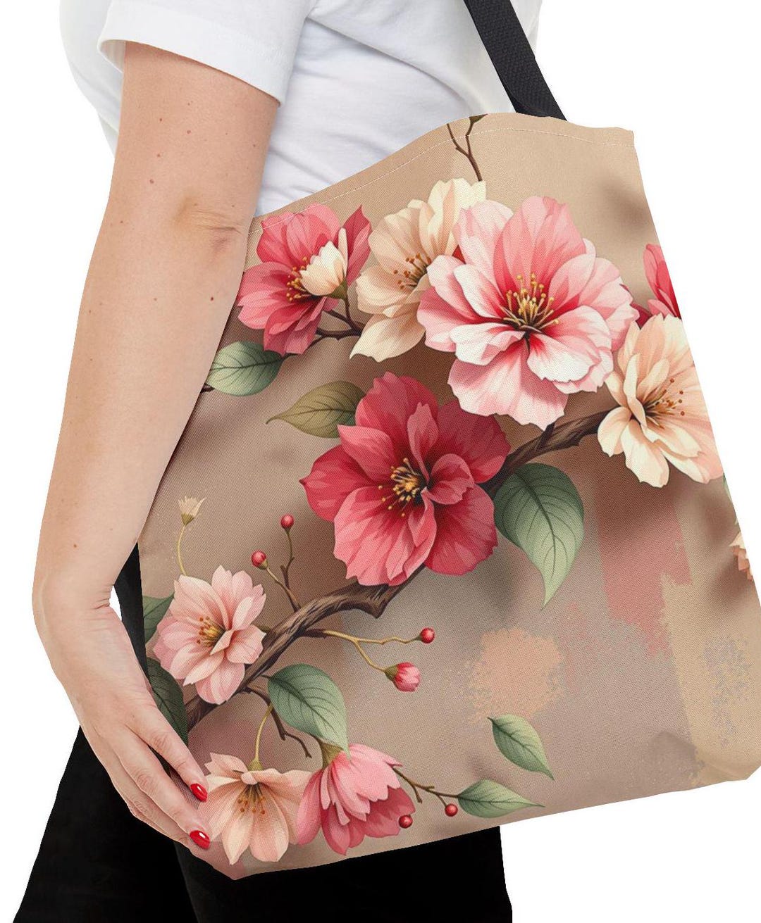 Sakura Cherry Blossom Purse Leather Shoulder Handbag main image 1