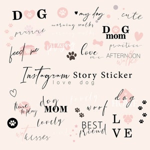 instagram story sticker  love dog